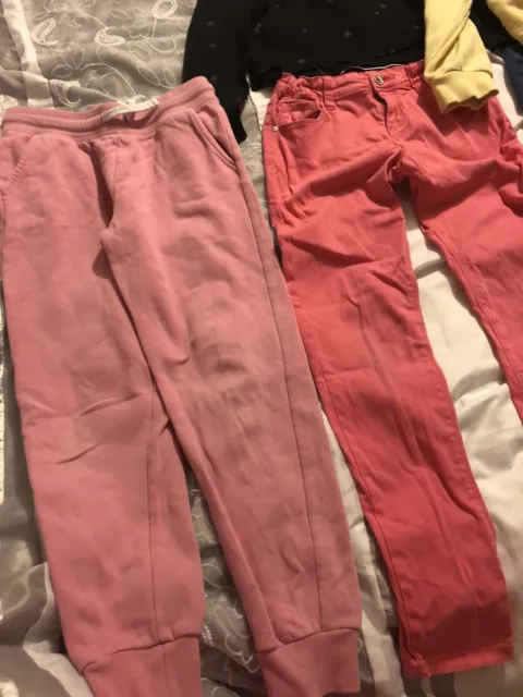 Pacchetto vestiti ragazza età 8-10 jeans oggetto misto, felpa, dungarees, jogger 2