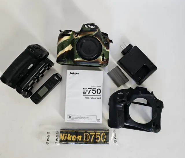 Nikon D750 24.3 MP Digital SLR Camera - Black (Body Only)