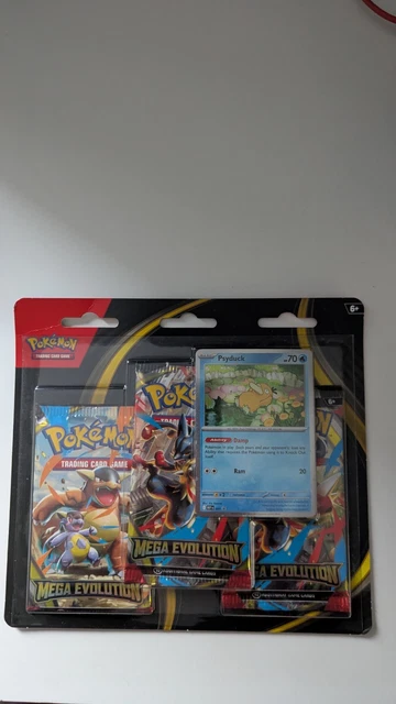 POKÉMON TCG - Mega Evolution Triple Blister Pack - Golduck - Brandneu