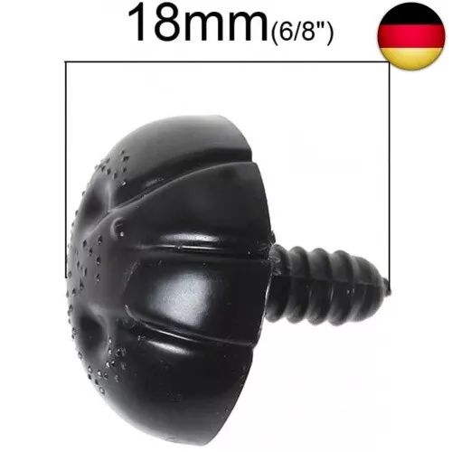 Teddynasen in Schwarz | 23 x 17 mm - 25 Stück, Teddy-Nasen aus Hartplastik 2