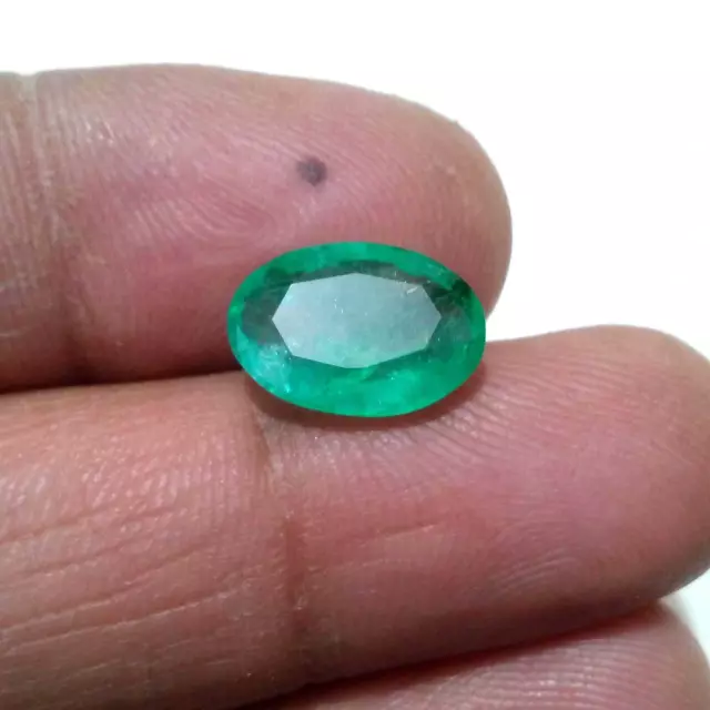 Excellent Zambian Emerald Oval 3.80 Crt Gorgeous Green Faceted Loose Gemstone