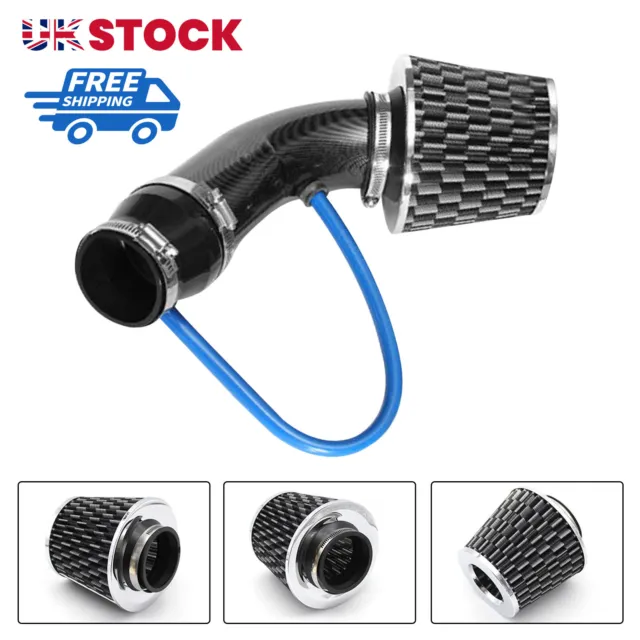 Universal 76mm 3" Inch Car Cold Air Intake Filter Pipe Hose System Induction Kit