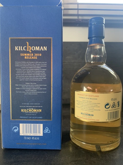 kilchoman 2010 summer release RARE whisky. edition 17500 bouteilles 2