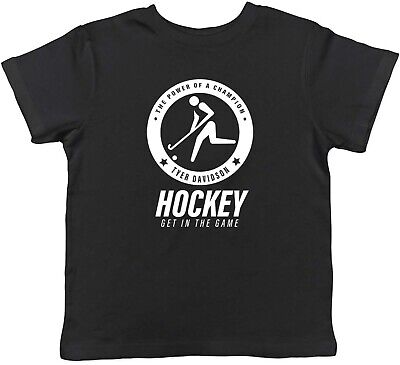 Personalised la potenza di un campione di Hockey Sport Bambini Ragazzi T-Shirt Regalo Ragazze