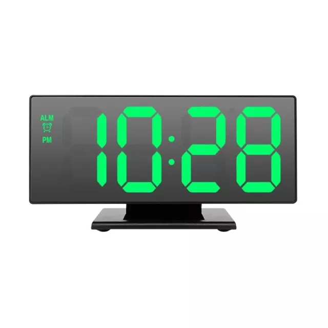 Sveglia Digitale Orologio LCD Specchio Termometro Datario Visione Notturna