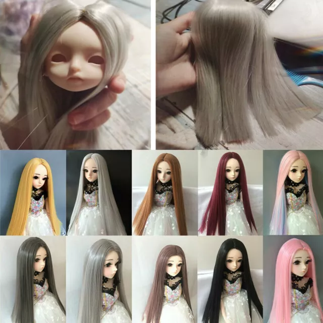 Dolls Wigs Straight Hair Wigs for 1/3 1/6 1/8 BJD SD Doll Replacement Accessory