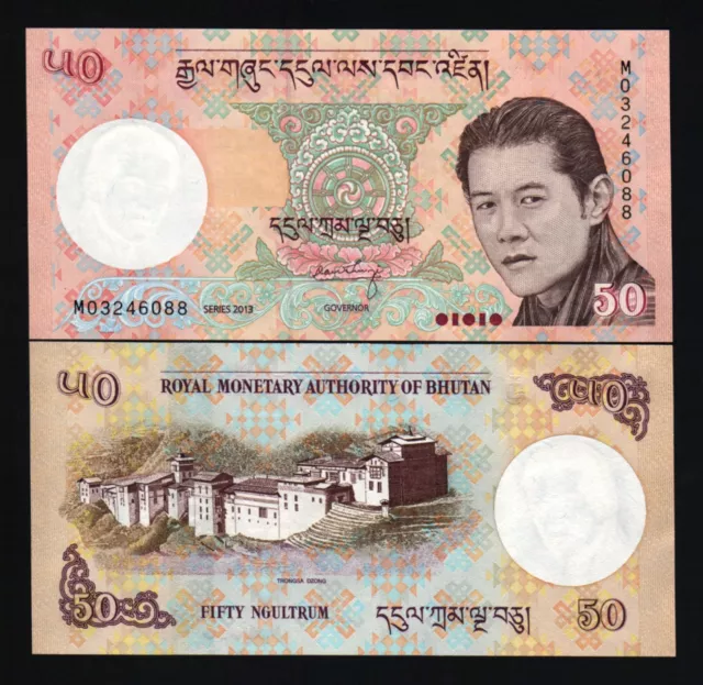 BHUTAN 50 NGULTRUM P31 2013 X 100 Pcs Lot FULL BUNDLE KING PALACE UNC MONEY NOTE