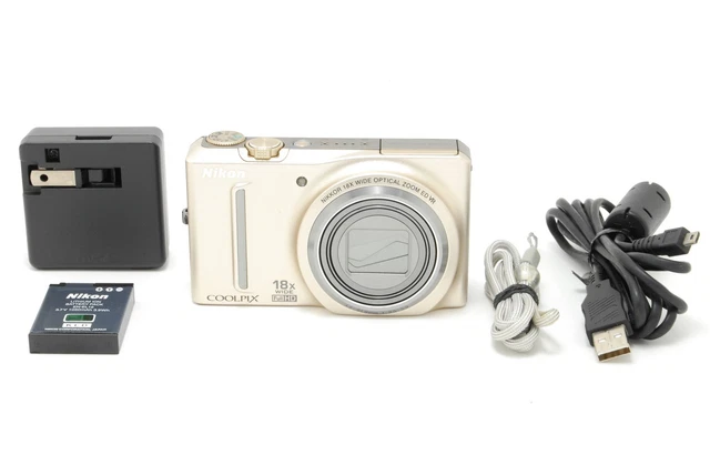 MINT] NIKON COOLPIX S9100 12.1MP Digital Camera Gold From