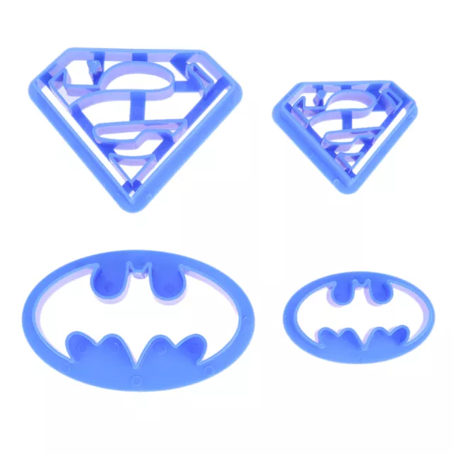 4 pcs Super Hero Batman Superman Cookie Cutters Sugarcraft Cake Decoration