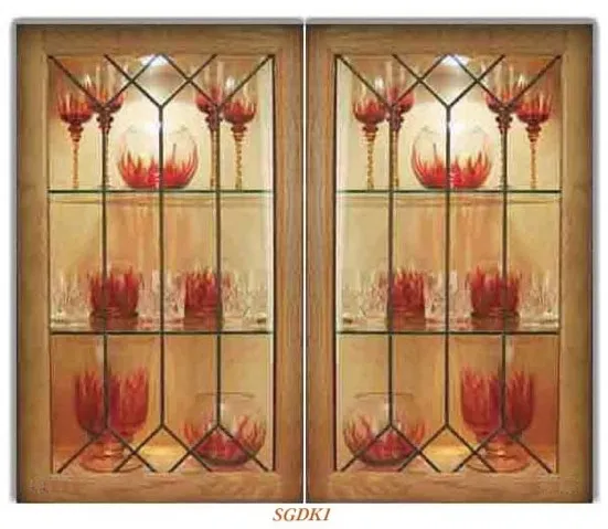 Custom Leaded  Glass kitchen door inserts for New & existing cabinets