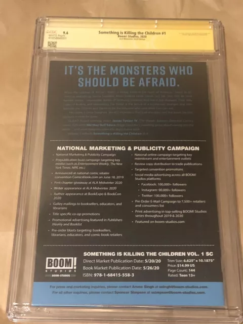 Something is Killing the Children #1 ALA Midwinter Variant CGC 9.6 SS w/ Sketch