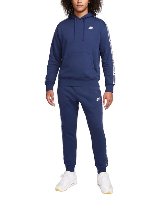 Tuta Intera Completa Full Tracksuit UOMO Nike Club Fleece HD Blu con tasche