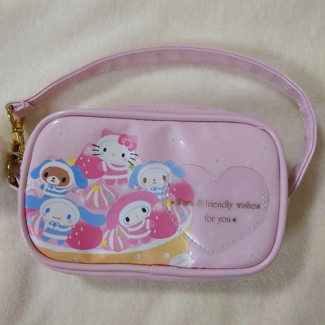 Sanrio My Melody - Borsa In Peluche Con Tracolla, Set Con Adesivi Hello Kitty, Tatuaggi E Portachiavi, Per Bambine - 2