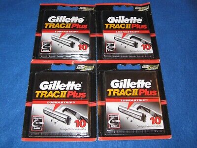 Cartuchos de recarga de hoja de afeitar Gillette TRAC II Plus - 40 unidades