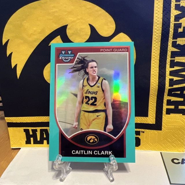 CAITLIN CLARK 2024 Bowman U Chrome XFractor SP2007 Retro Iowa Hawkeyes