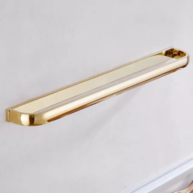 Polished Gold Brass Bathroom Accessories Towel Shelf Towel Bar Bath Hardware Set