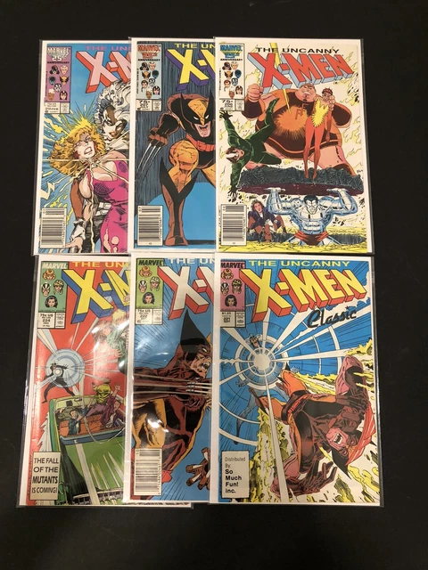 Uncanny X-Men #206-224 Lot of 6. F-VF! 1st Sinister! So Much Fun variant - rare!