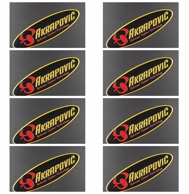 8PCS AKRAPOVIC Aluminium Heat-resistant Exhaust Pipes Motorcycle Sticker Decal