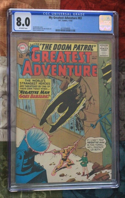 DC My Greatest Adventure #83 Doom Patrol CGC 8.0 1963 Off White Pages