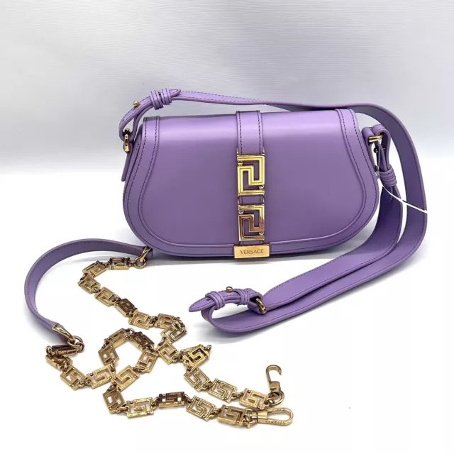 Versace Greca Goddess Leather Shoulder Bag  Retail $2895
