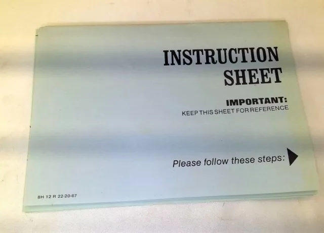 Bell & Howell 461 Super 8mm Projector 309 outfit kit sheet warranty only 1960's