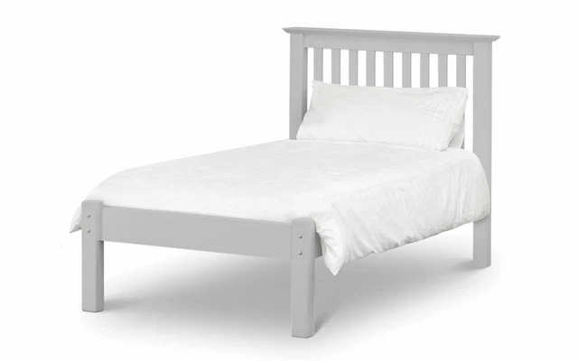 Dove Grey Solid Pine 3FT Single Bed L206.5cm x D107cm x H110cm ELONA