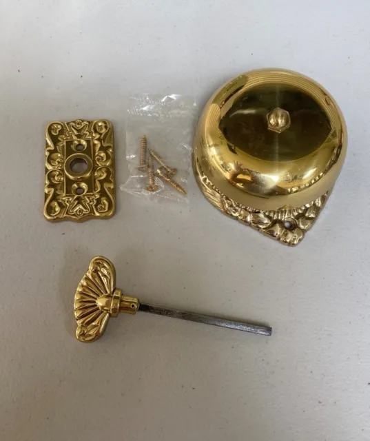 Victorian Style Solid Brass Mechanical Doorbell