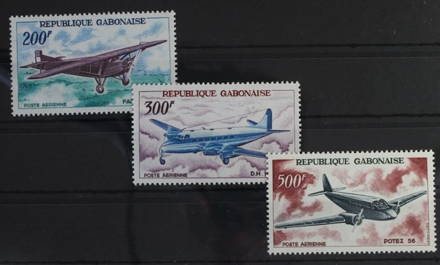 Gabun 273-275 postfrisch Flugzeug #WW108