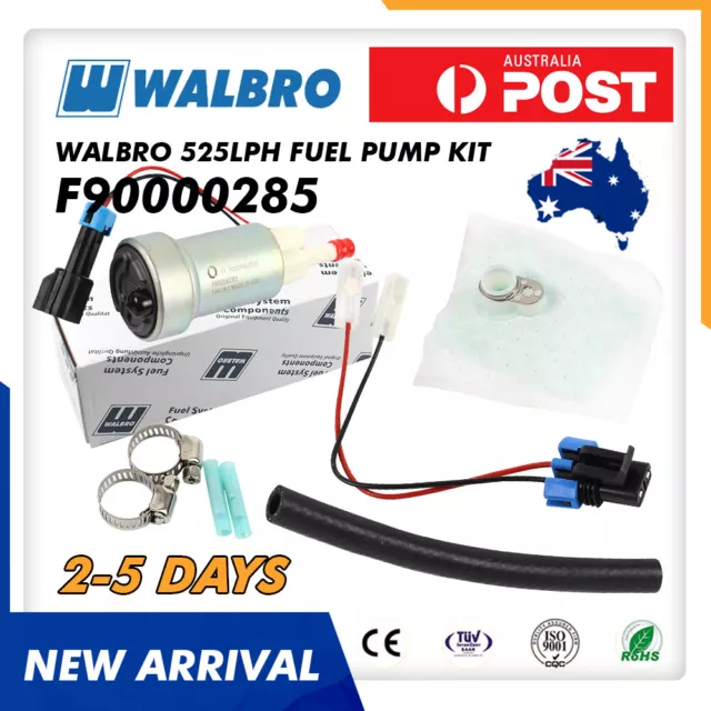 1X Genuine Walbro 525 lph E85 Fuel Pump Kit F90000285 BA FG Falcon VE VZ EFP-530