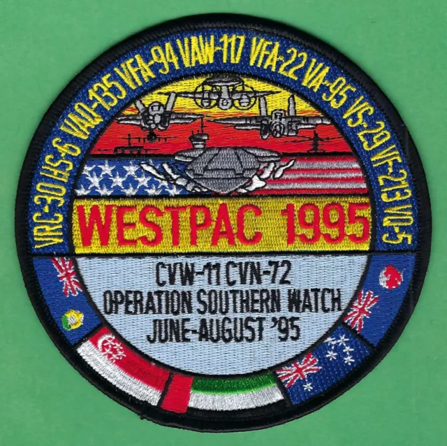 Cvn-72 Uss Abraham Lincoln Operation Southern Watch Westpac 1995 Cruise Patch
