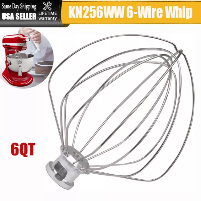 KN256WW 6-Wire Whip Attachment for KitchenAid 6 Quart Stand Mixer Accessory  USA