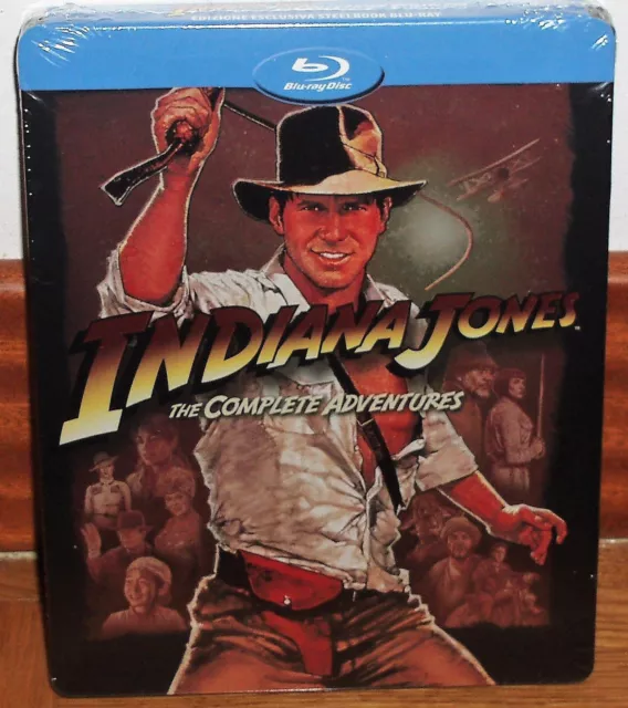 Indiana Jones Las Aventures Complètes 5 Blu-Ray Neuf Steelbook Castillan R2