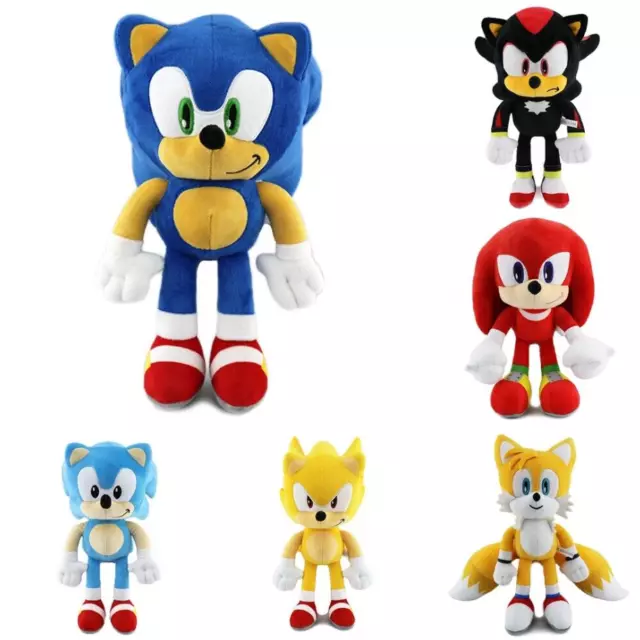 Sonic the Hedgehog Plush Tails Knuckles Shadow 12" Stuffed SEGA Licensed Toy