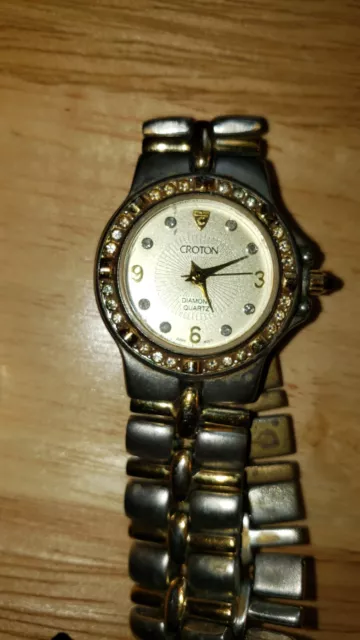 CROTON QUARTZ DIAMOND Bezel Ladies Watch , Timex & Armitron Lot Parts ...