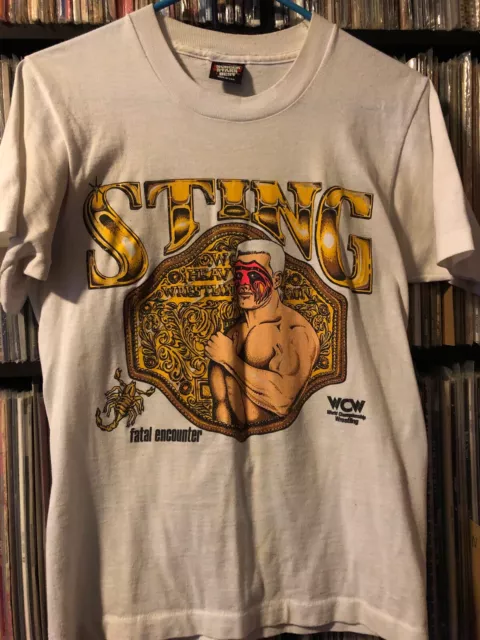 Rare Vintage Wcw Sting Fatal Encounter 90’s Wrestling Shirt Screen Stars Sz S