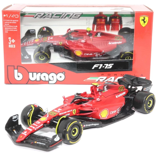 Burago 1/43 Scale 18-36831 - F1 Ferrari F1-75 2022 Carlos Burago 1/43 Scale 18-36831 - F1 Ferrari F1-75 2022 Carlos
