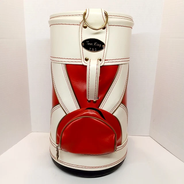 Vintage Tour King Pro Mininature Golf Bag Caddy Man Cave Trash Can Golf Balls Vintage Tour King Pro Mininature Golf Bag Caddy Man Cave Trash Can Golf Balls