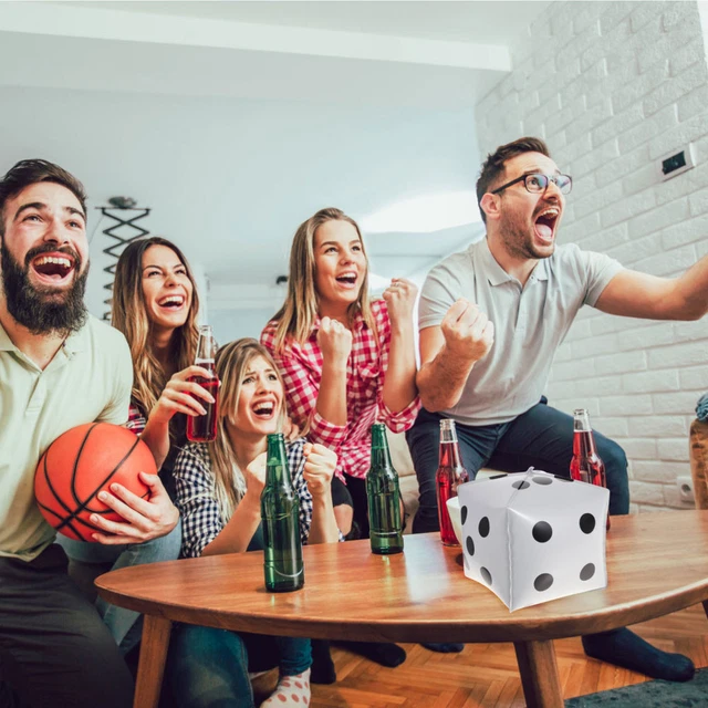 5 pièces décor de fête à thème de casino ballons décoratifs dés gonflables