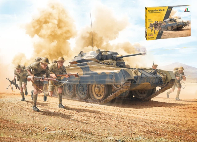 Italeri CRUSADER Mk.II WITH 8th ARMY INFANTRY KIT 1:35