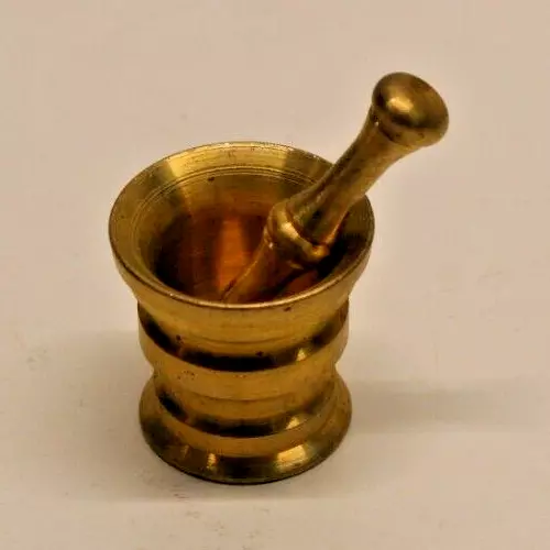 Decorative Small Brass Mortar and Pestle Set/ Apothecary Small Mortar Set 3