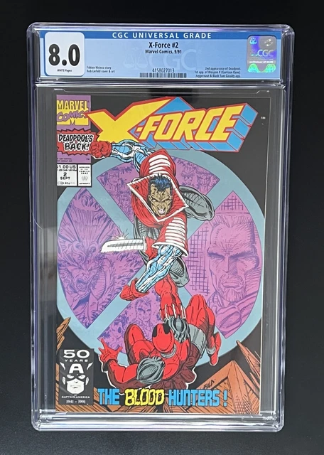 X-Force #2 9/91 Marvel ComicsGrade: 8.0 WHITE 