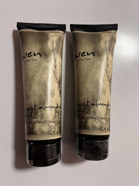 Set of 2 Wen by Chaz Dean Sweet Almond Mint Anti Frizz Styling Creme Sealed 4 oz