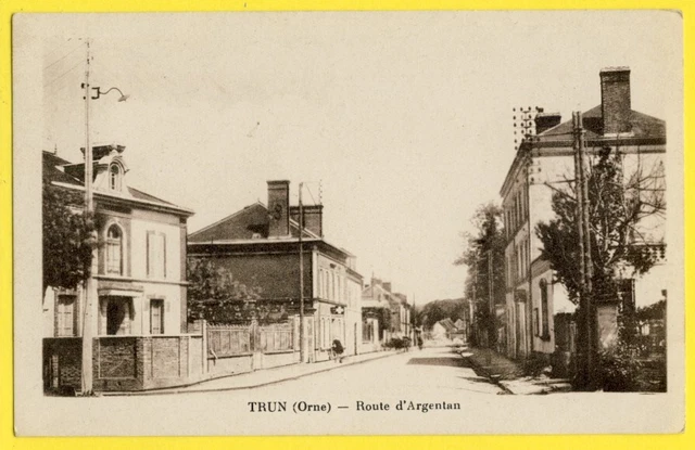 CPA France 61 - TRUN (Orne) Route d'ARGENTAN