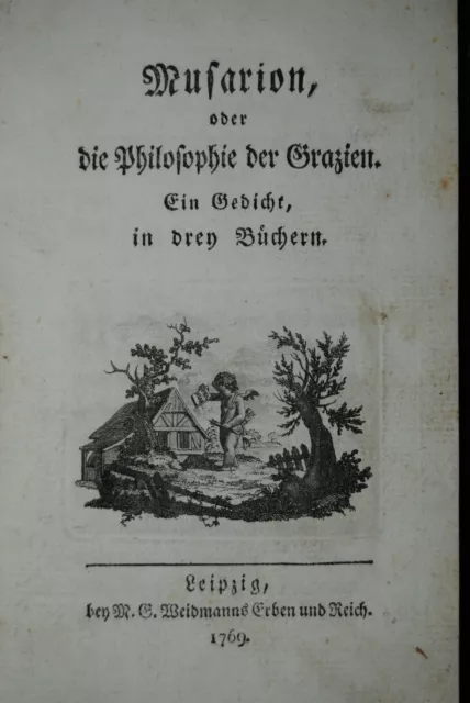 Wieland - Musarion - Leipzig 1769 -  Mit Kupferstichen