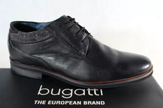 Bugatti Uomo Lacci da Scarpe con Lacci Scarpe Basse Sneaker Nere Nuove 2