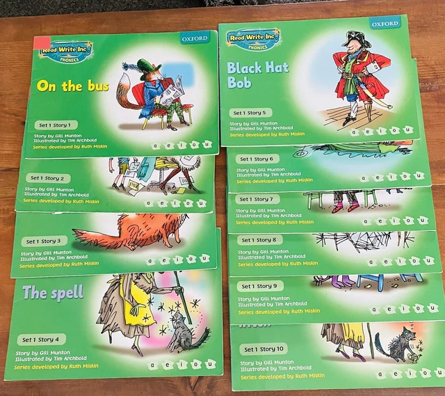 READ WRITE INC Phonics Ruth Miskin Green Set 1 books Full set Used 26.