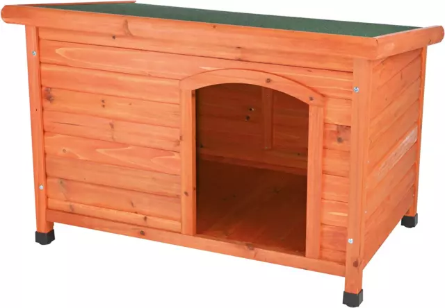 TRIXIE Large Natura Classic Outdoor Dog House, Weatherproof Finish, Elevated Flo