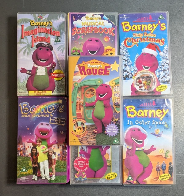 BARNEY VHS TAPES Vintage Singalong, Christmas, Dance 1990's 2000's RARE