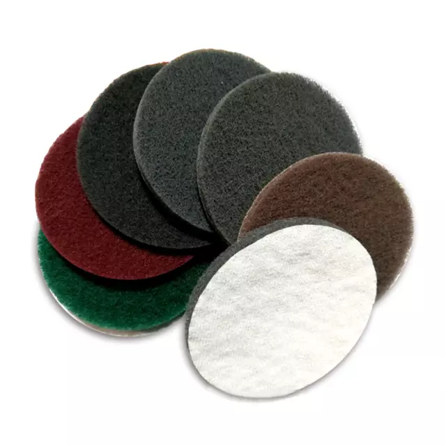 1" 2" 3" 4" 5" 7" Scouring Pads Sanding 240-1500 Coarse-Fine Grit Hook Loop Disc