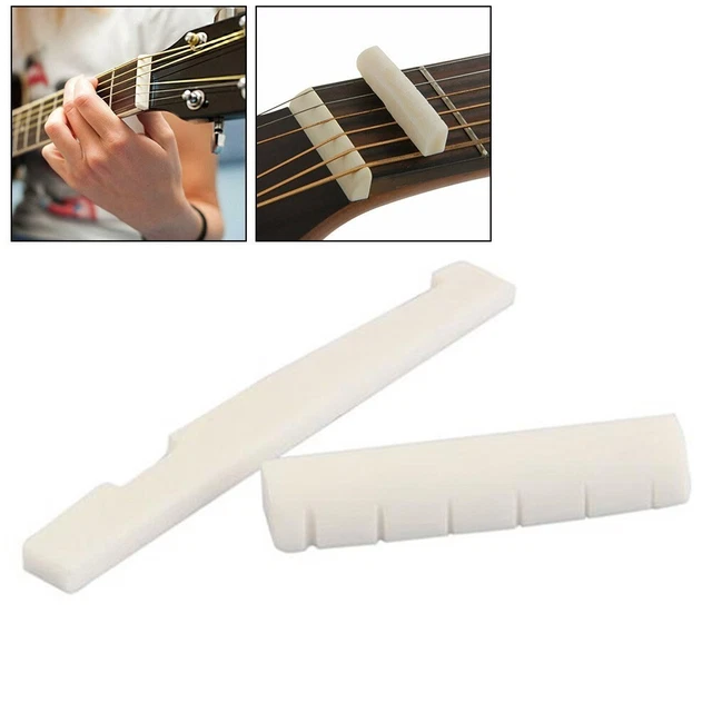 Selle et écrou de Pont de Guitare à 6 Cordes, Ensemble D'écrous et de Selle de Guitare Laiton Acoustique en Métal, Pièces de Rechange et Accessoires de Pont de Guitare Acoustique(Selle 72mm Selle et écrou de Pont de Guitare à 6 Cordes, Ensemble D'écrous et de Selle de Guitare Laiton Acoustique en Métal, Pièces de Rechange et Accessoires de Pont de Guitare Acoustique(Selle 72mm